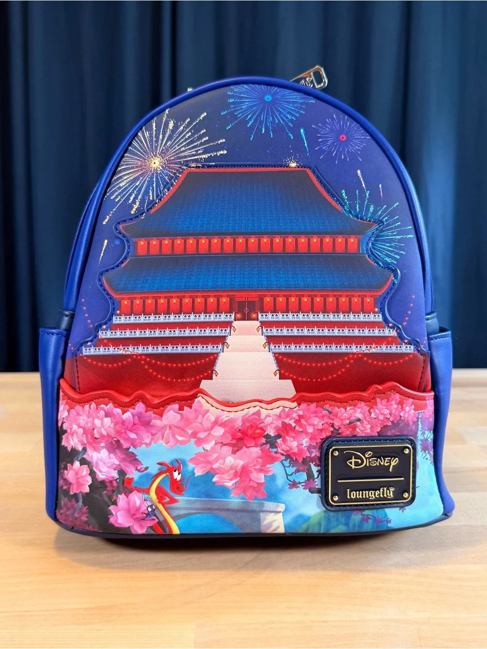 NWT Loungefly Disney Mulan Castle Light-Up Mini Backpack
